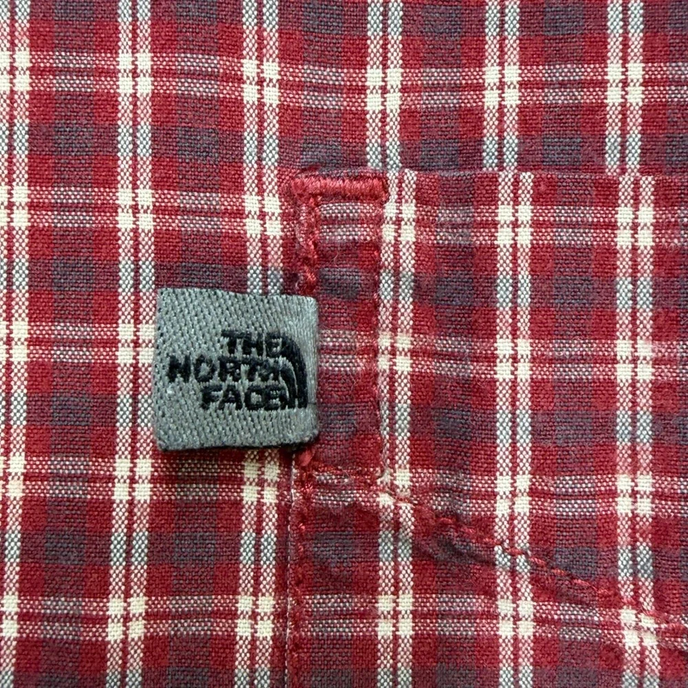 The North Face A5 Series Shirt Mens L Red Plaid Gorpcore Hiking Workwear Utility
